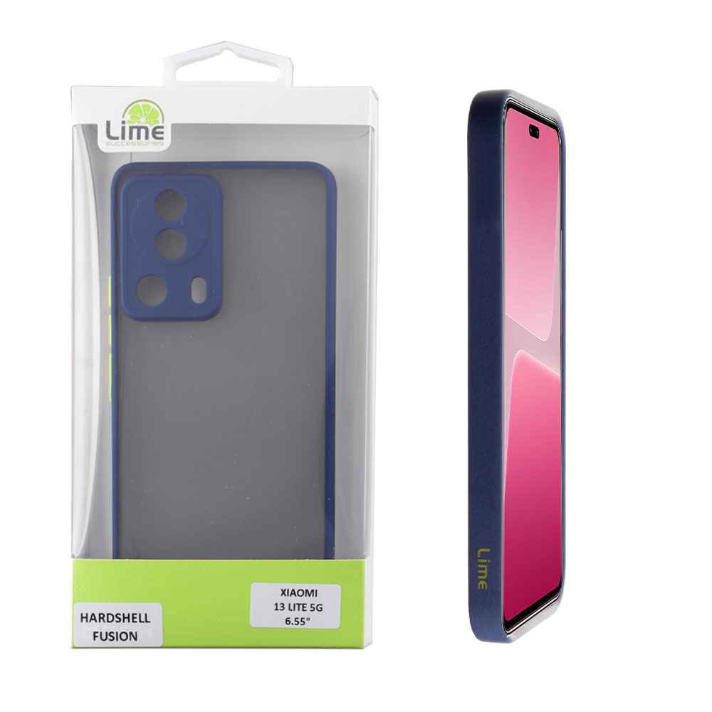 LIME ΘΗΚΗ XIAOMI 13 LITE 5G 6.55" HARDSHELL FUSION FULL CAMERA PROTECTION BLUE WITH YELLOW KEYS