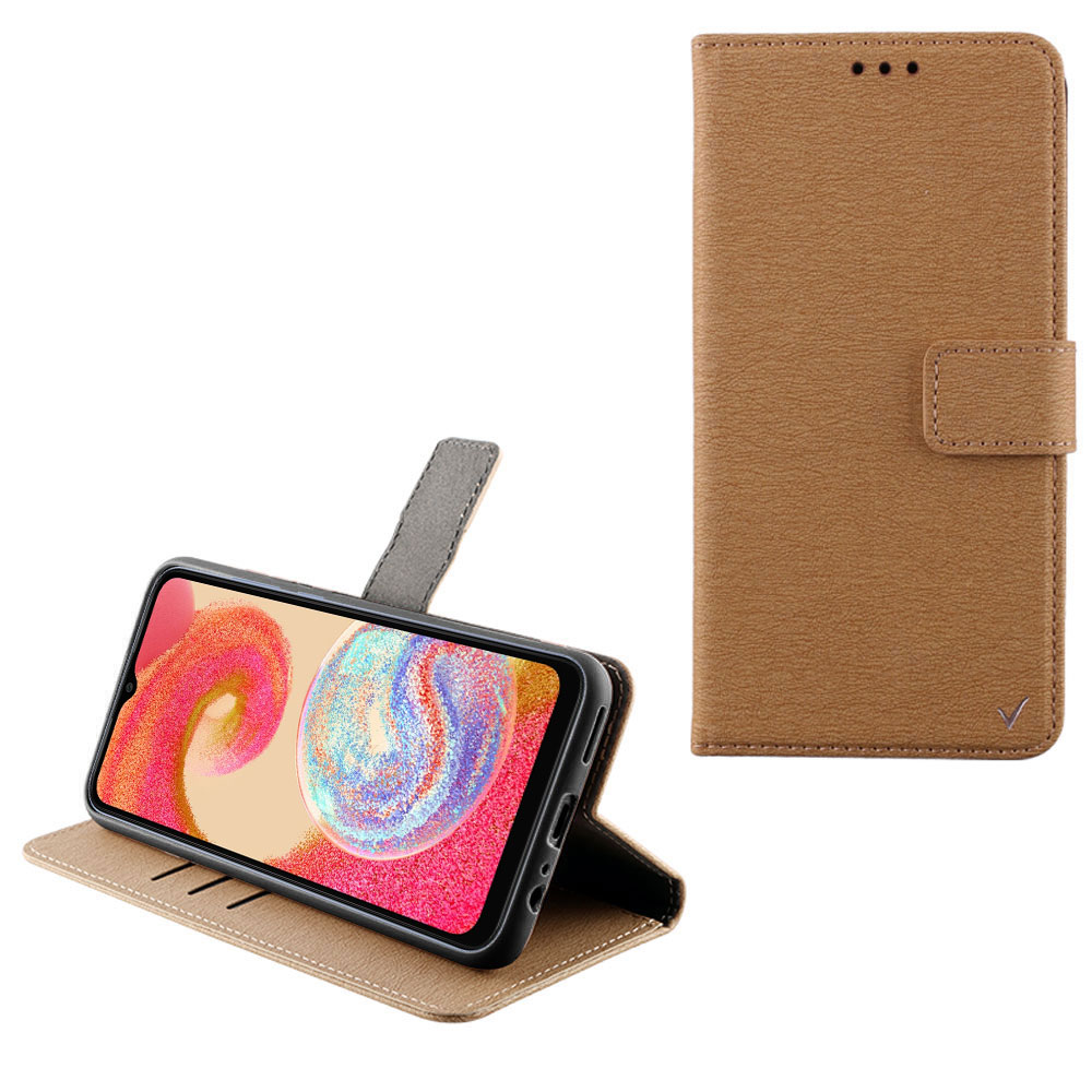 VOLTE-TEL ΘΗΚΗ SAMSUNG A04e A042 6.5" ALLURE MAGNET BOOK STAND CLIP GOLD