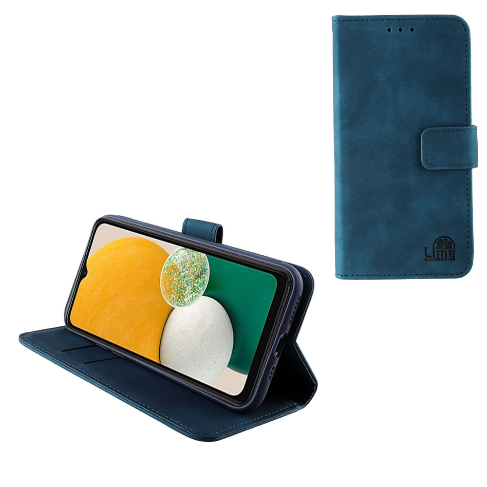 LIME ΘΗΚΗ SAMSUNG A04s A047/A13 5G A136U 6.5" ESSENTIAL MAGNET BOOK STAND CLIP DARK BLUE