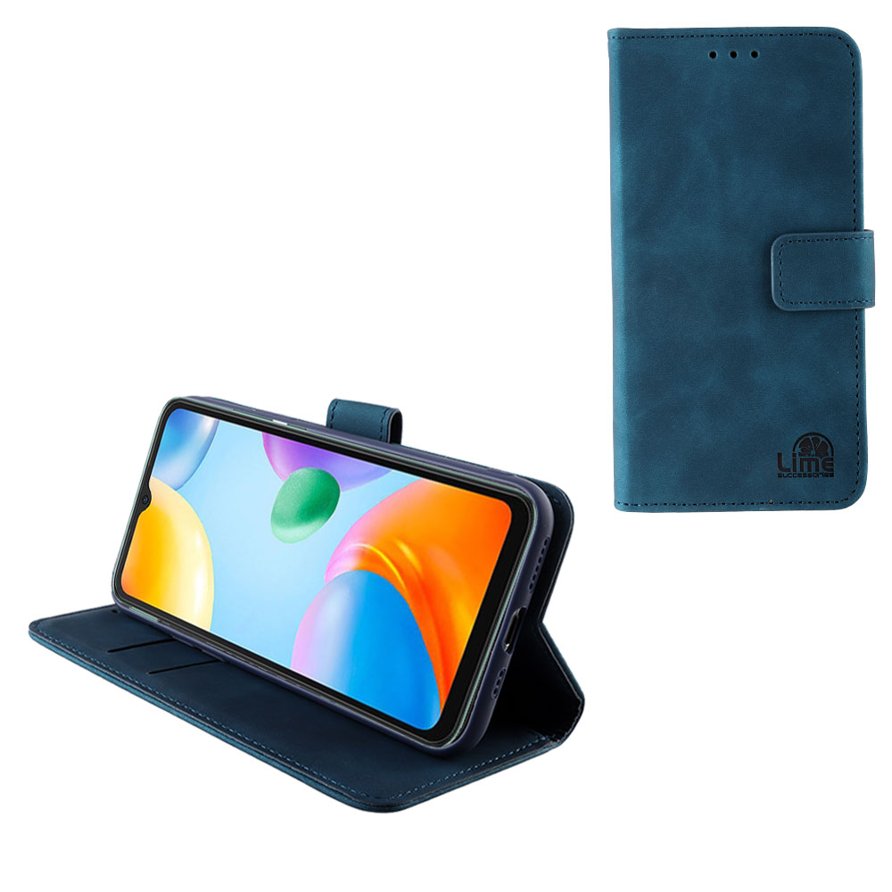 LIME ΘΗΚΗ XIAOMI REDMI 10C/REDMI 10 POWER 6.71" ESSENTIAL MAGNET BOOK STAND CLIP DARK BLUE