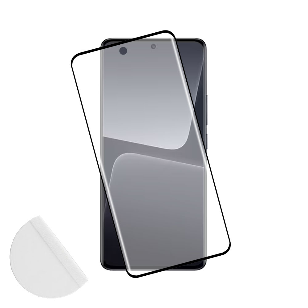 IDOL 1991 TEMPERED GLASS XIAOMI 13 LITE 5G 6.55" 9H 0.30mm 3D FULL GLUE SEMI CURVED FINGER UNLOCK BLACK + SQUEEZY CARD