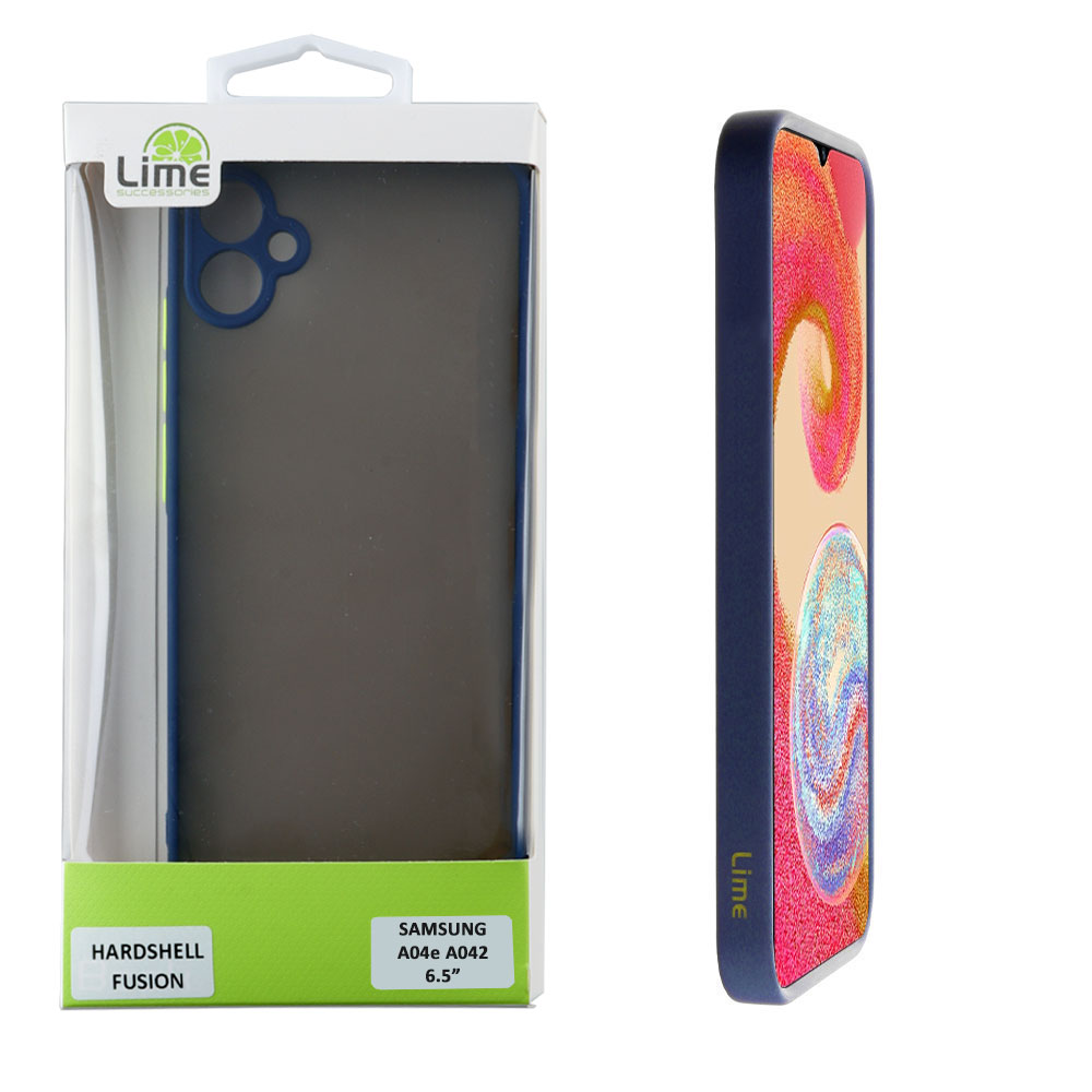 LIME ΘΗΚΗ SAMSUNG A04e A042 6.5" HARDSHELL FUSION FULL CAMERA PROTECTION BLUE WITH YELLOW KEYS