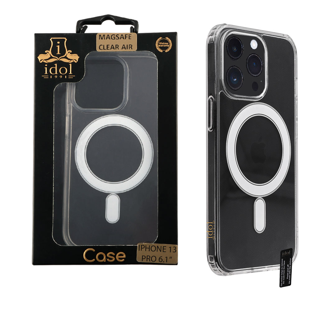 IDOL 1991 ΘΗΚΗ IPHONE 13 PRO 6.1" MAGSAFE ANTISHOCK CLEAR AIR BACK COVER TPU CAMERA GUARD ΔΙΑΦΑΝΗ