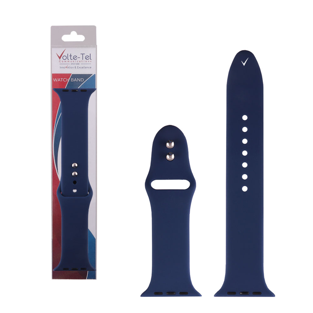 VOLTE-TEL ΛΟΥΡΑΚΙ ΡΟΛΟΓΙΟΥ ΣΙΛΙΚΟΝΗΣ APPLE WATCH 42/44/45/46/49mm ICONBAND MIDNIGHT BLUE VT104