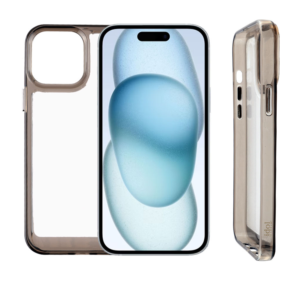 IDOL 1991 ΘΗΚΗ IPHONE 15 6.1" CRISTALYTE TPU CAMERA GUARD ΔΙΑΦΑΝΗ ΓΚΡΙ