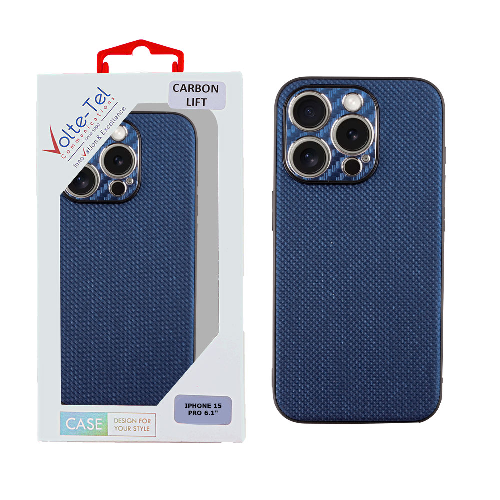 VOLTE-TEL ΘΗΚΗ IPHONE 15 PRO 6.1" CARBON LIFT FULL CAMERA PROTECTION BLUE