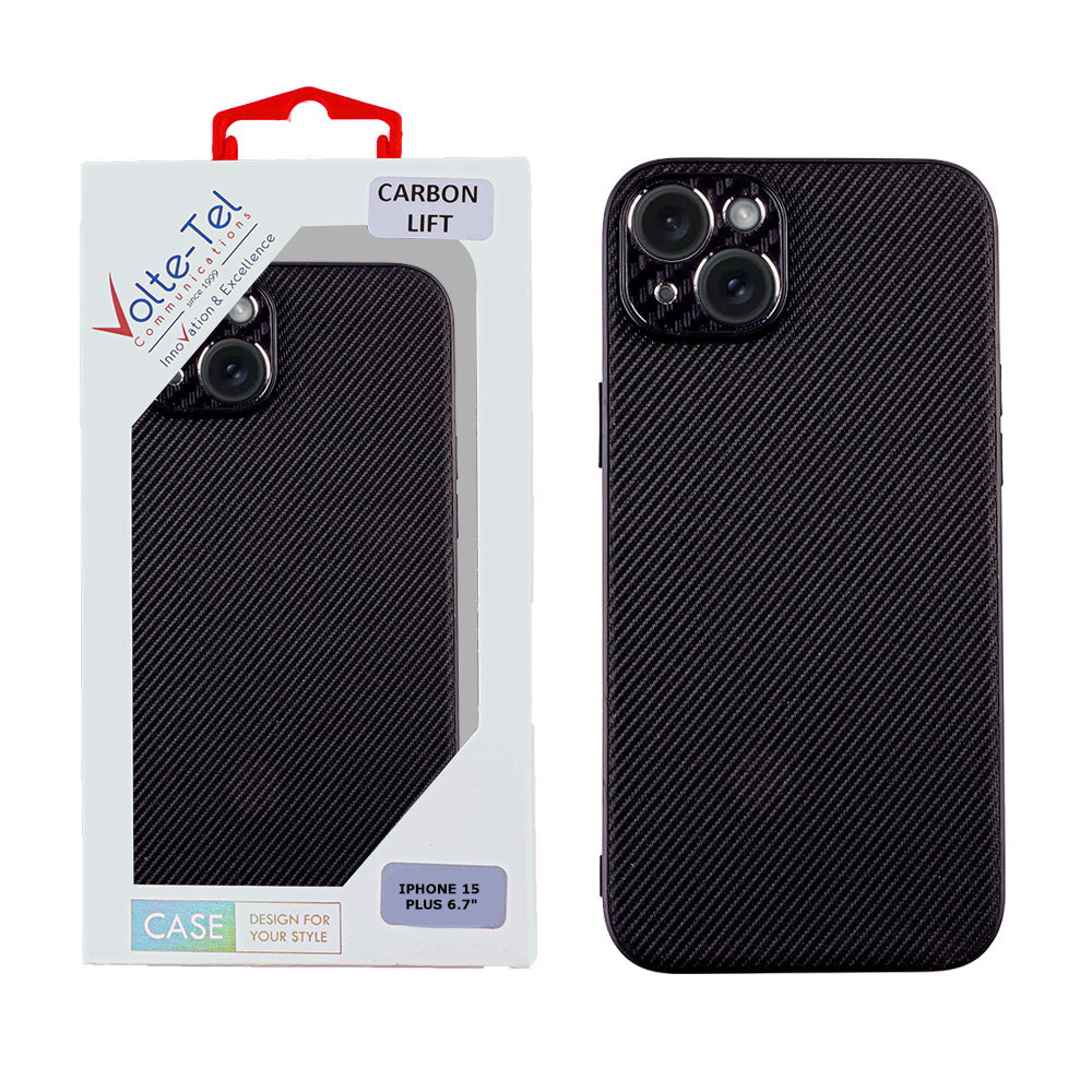 VOLTE-TEL ΘΗΚΗ IPHONE 15 PLUS 6.7" CARBON LIFT FULL CAMERA PROTECTION BLACK