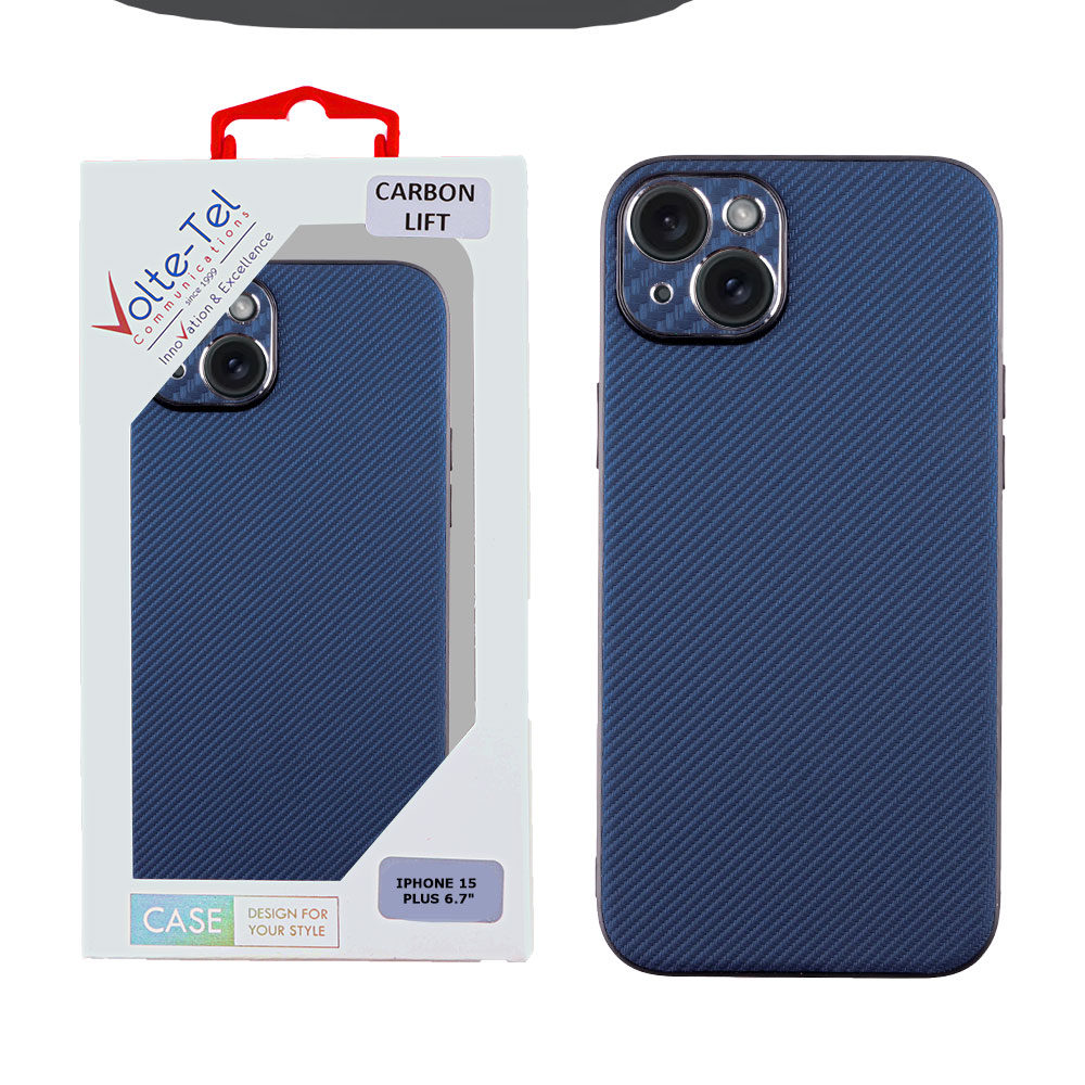 VOLTE-TEL ΘΗΚΗ IPHONE 15 PLUS 6.7" CARBON LIFT FULL CAMERA PROTECTION BLUE