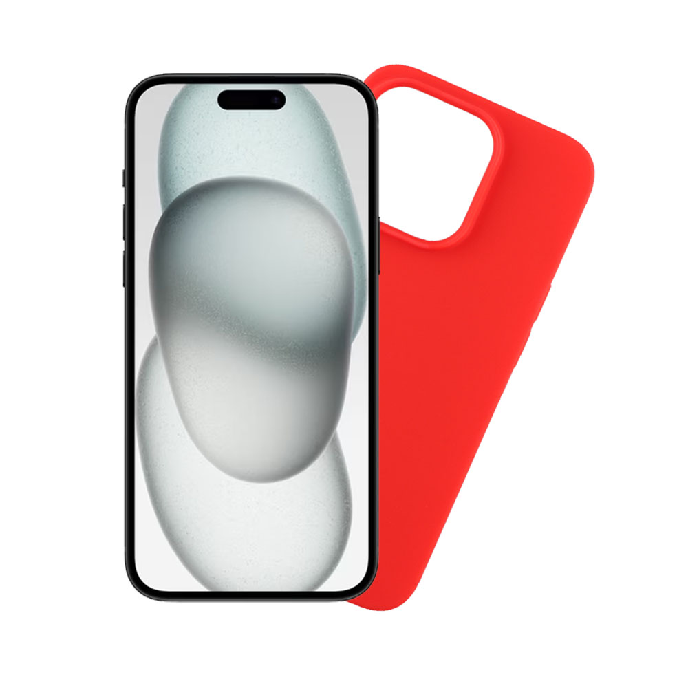 VOLTE-TEL ΘΗΚΗ IPHONE 15 6.1" SILICON TPU CAMERA GUARD RED