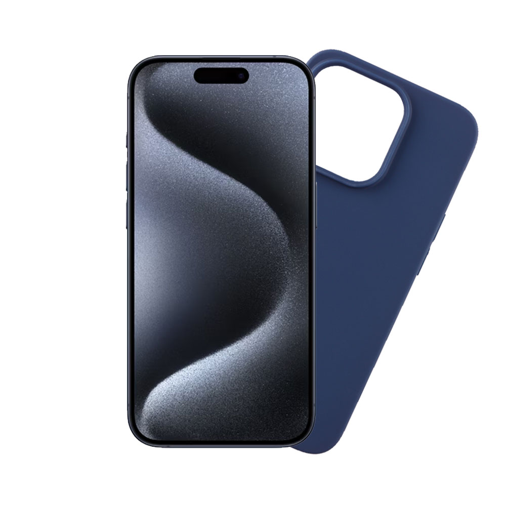 VOLTE-TEL ΘΗΚΗ IPHONE 15 PRO 6.1" SILICON TPU CAMERA GUARD BLUE