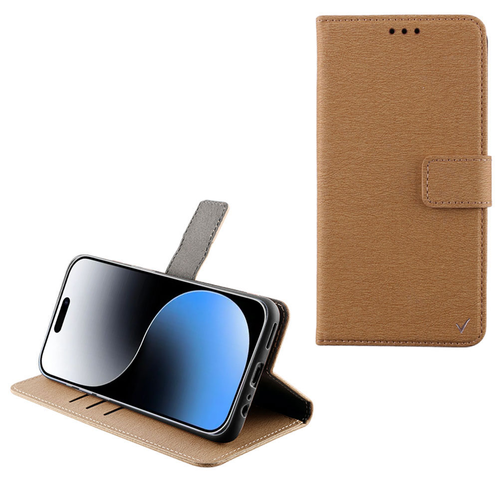 VOLTE-TEL ΘΗΚΗ IPHONE 15 PLUS 6.7" ALLURE MAGNET BOOK STAND CLIP GOLD