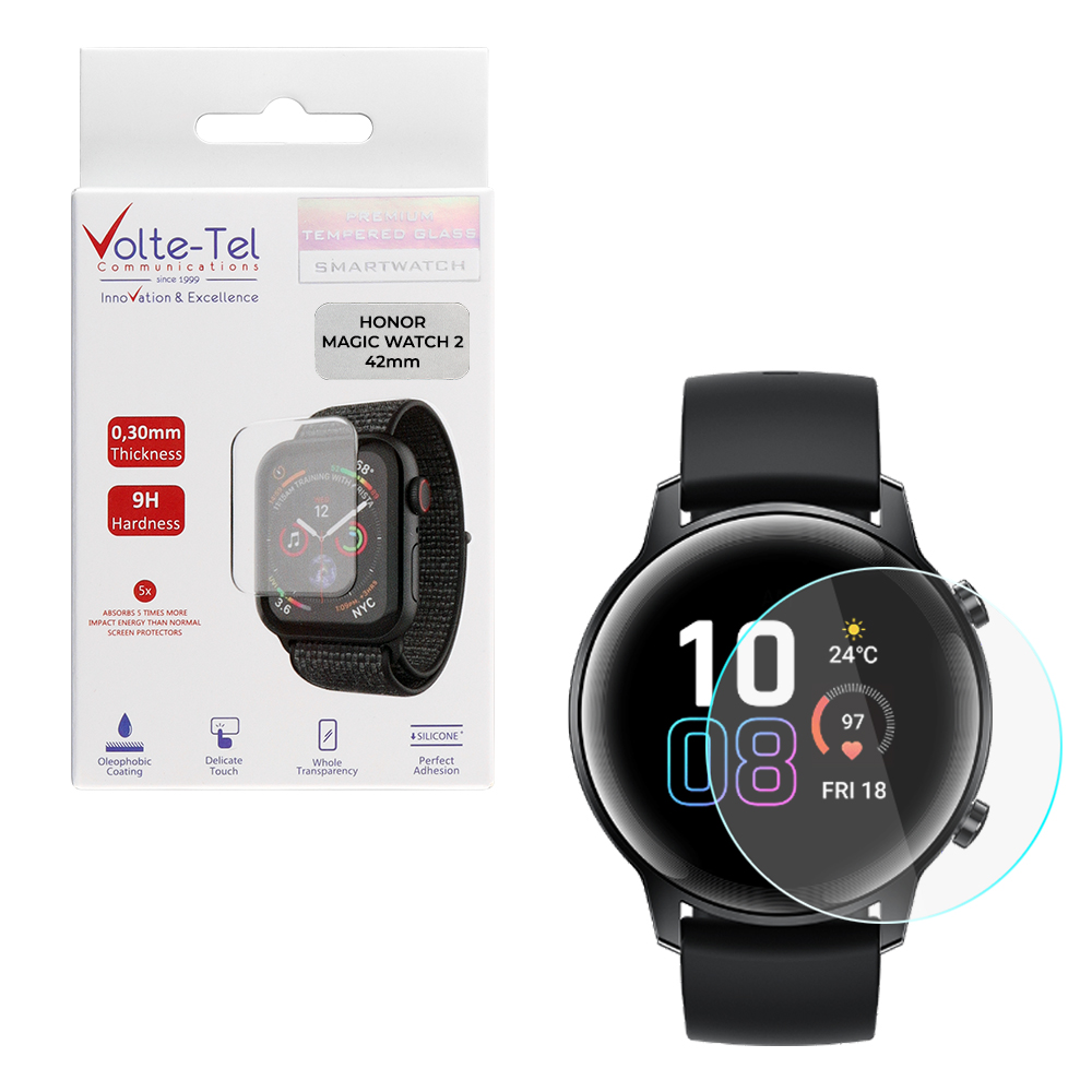 VOLTE-TEL TEMPERED GLASS HONOR MAGIC WATCH 2 42mm 1.20" 9H 0.30mm 2.5D FULL GLUE FULL COVER