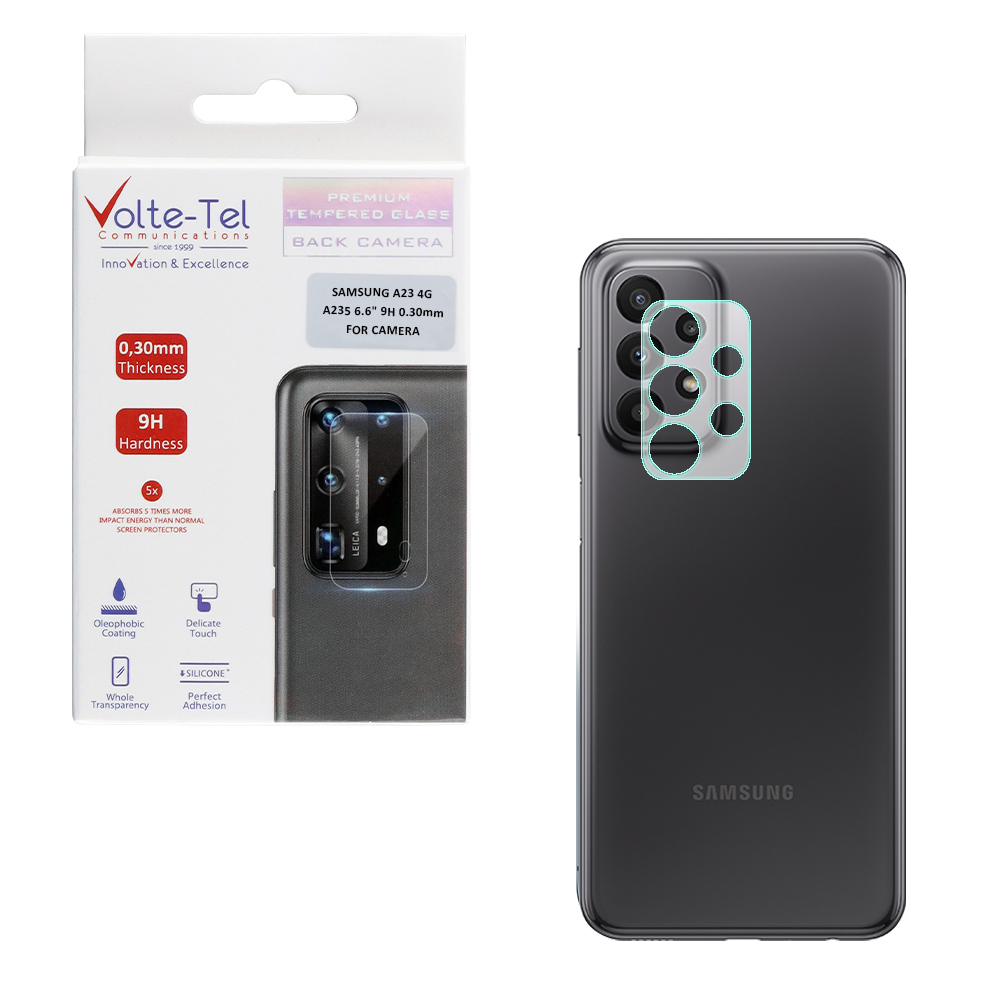 VOLTE-TEL TEMPERED GLASS SAMSUNG A23 4G A235/A23 5G A236 6.6" 9H 0.30mm FOR CAMERA