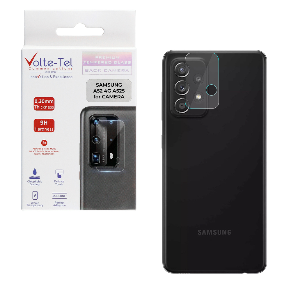 VOLTE-TEL TEMPERED GLASS SAMSUNG A52 4G A525 6.5" 9H 0.30mm FOR CAMERA