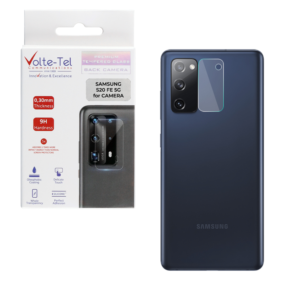 VOLTE-TEL TEMPERED GLASS SAMSUNG S20 FE 5G G781/S20 FE 4G G780 6.5" 9H 0.30mm FOR CAMERA