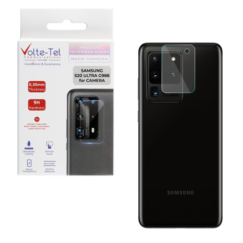 VOLTE-TEL TEMPERED GLASS SAMSUNG S20 ULTRA G988 6.9" 9H 0.30mm FOR CAMERA