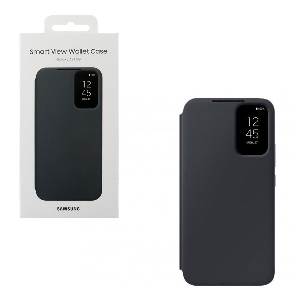 ΘΗΚΗ SAMSUNG A34 5G A346 S VIEW WALLET COVER EF-ZA346CBE BLACK PACKING OR