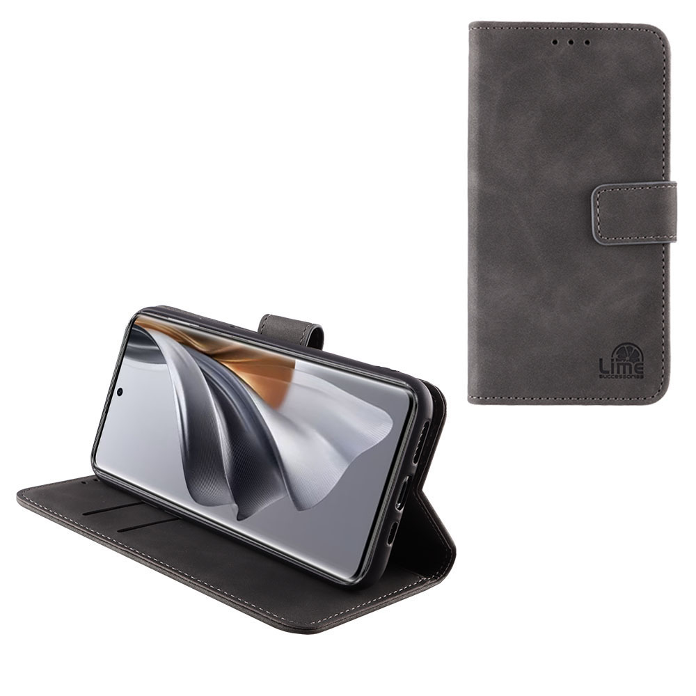 LIME ΘΗΚΗ OPPO RENO 10 5G 6.7" ESSENTIAL MAGNET BOOK STAND CLIP GREY
