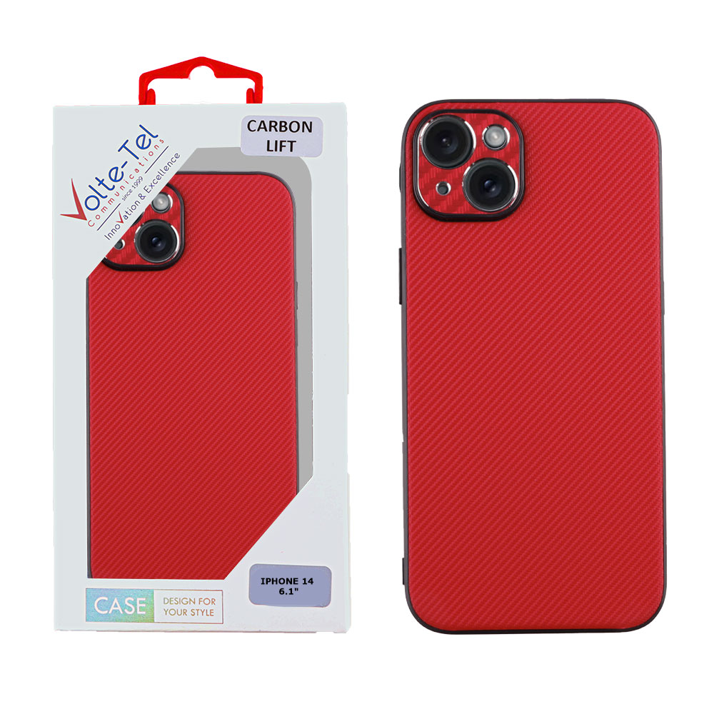 VOLTE-TEL ΘΗΚΗ IPHONE 14 6.1" CARBON LIFT FULL CAMERA PROTECTION RED