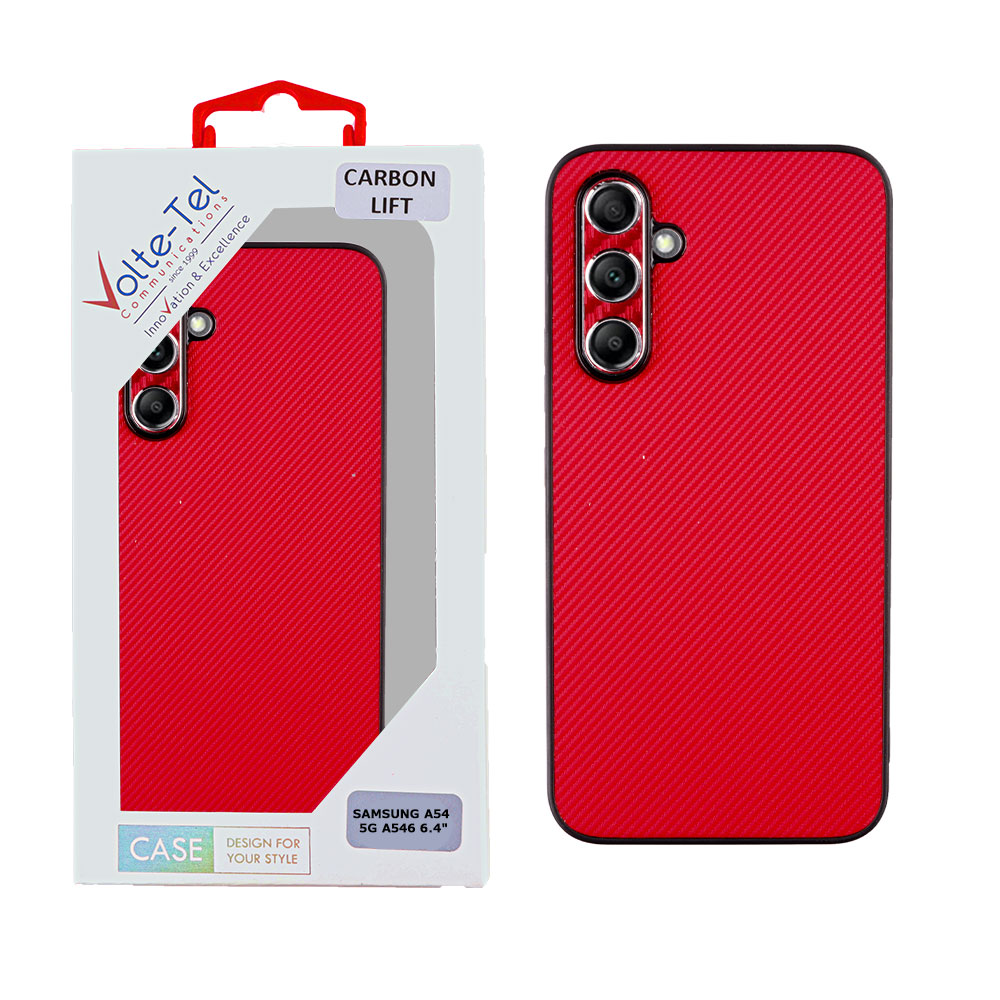 VOLTE-TEL ΘΗΚΗ SAMSUNG A54 5G A546 6.4" CARBON LIFT FULL CAMERA PROTECTION RED