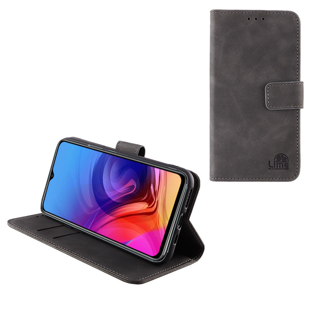 LIME ΘΗΚΗ SAMSUNG A15 4G A155/A15 5G A156 6.4" ESSENTIAL MAGNET BOOK STAND CLIP GREY