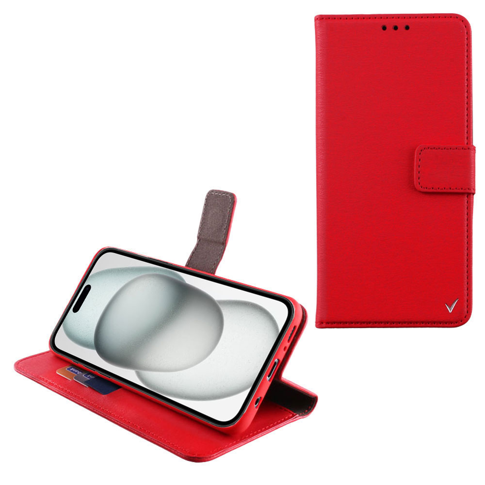 VOLTE-TEL ΘΗΚΗ IPHONE 15 PLUS 6.7" ALLURE MAGNET BOOK STAND CLIP RED