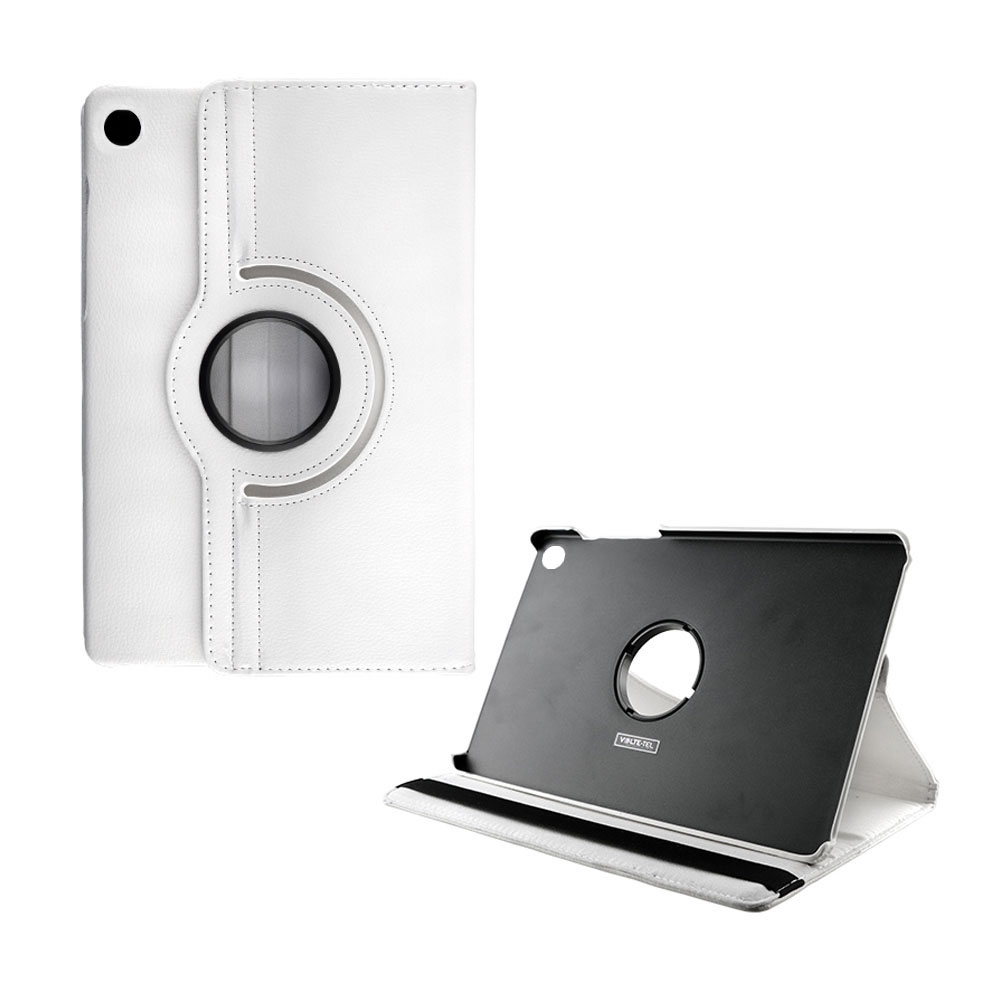 VOLTE-TEL ΘΗΚΗ SAMSUNG X110 TAB A9/X115 TAB A9 LTE 8.7" LEATHER BOOK ROTATING STAND WHITE