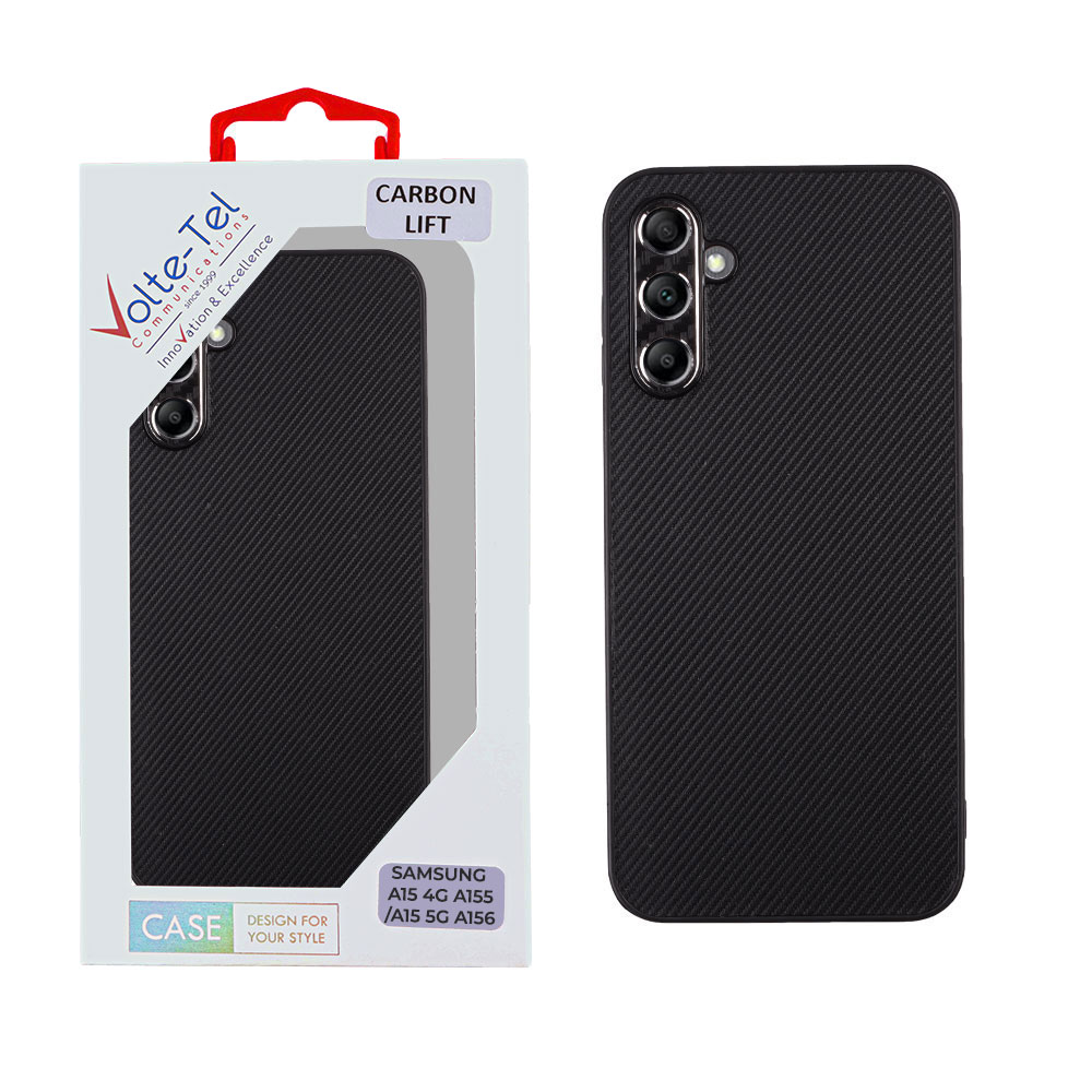 VOLTE-TEL ΘΗΚΗ SAMSUNG A15 4G A155/A15 5G A156 6.4" CARBON LIFT FULL CAMERA PROTECTION BLACK