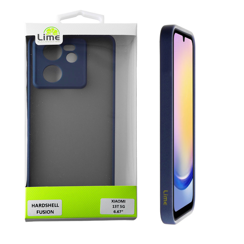 LIME ΘΗΚΗ XIAOMI 13T 5G 6.67" HARDSHELL FUSION FULL CAMERA PROTECTION BLUE WITH YELLOW KEYS