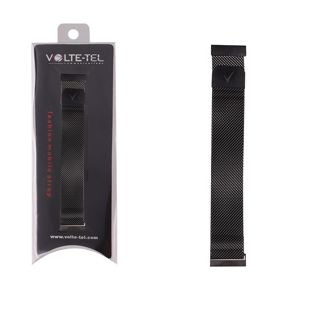 VOLTE-TEL ΛΟΥΡΑΚΙ ΡΟΛΟΓΙΟΥ ΜΕΤΑΛΛΙΚΟ UNIVERSAL 20mm MILAN BLACK