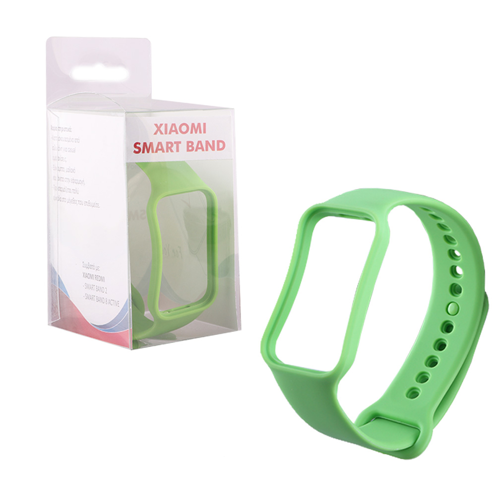 VOLTE-TEL ΛΟΥΡΑΚΙ ΡΟΛΟΓΙΟΥ ΣΙΛΙΚΟΝΗΣ XIAOMI REDMI SMART BAND 2/SMART BAND 8 ACTIVE LIME GREEN VT126