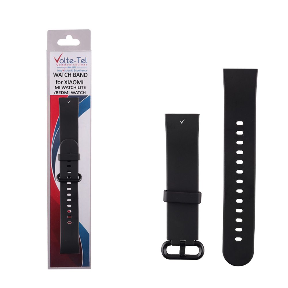 VOLTE-TEL ΛΟΥΡΑΚΙ ΡΟΛΟΓΙΟΥ ΣΙΛΙΚΟΝΗΣ XIAOMI MI WATCH LITE/ REDMI WATCH BLACK VT130