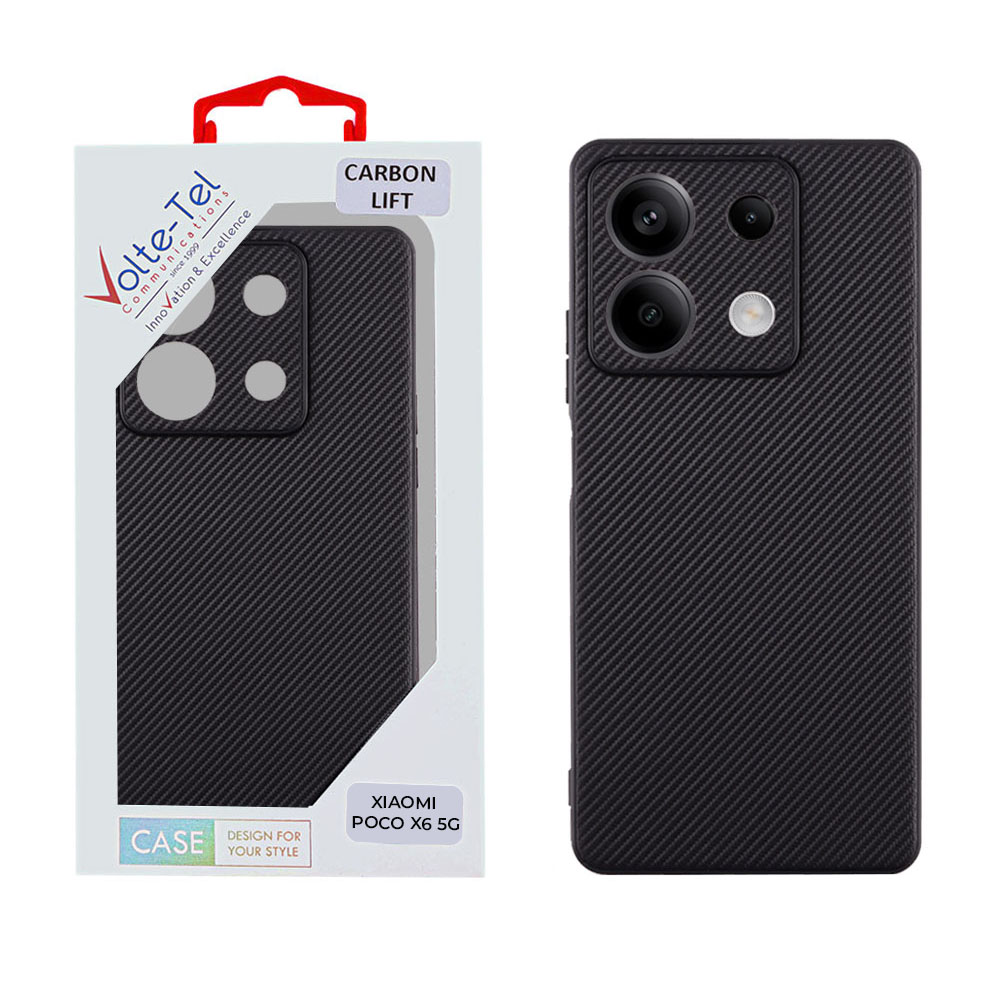 VOLTE-TEL ΘΗΚΗ XIAOMI POCO X6 5G 6.67" CARBON LIFT FULL CAMERA PROTECTION BLACK