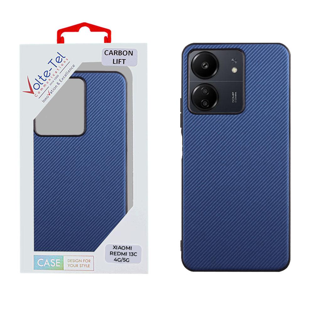 VOLTE-TEL ΘΗΚΗ XIAOMI REDMI 13C 4G/5G 6.74" CARBON LIFT FULL CAMERA PROTECTION BLUE