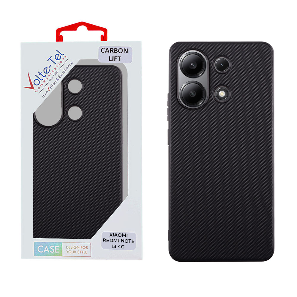 VOLTE-TEL ΘΗΚΗ XIAOMI REDMI NOTE 13 4G 6.67" CARBON LIFT FULL CAMERA PROTECTION BLACK