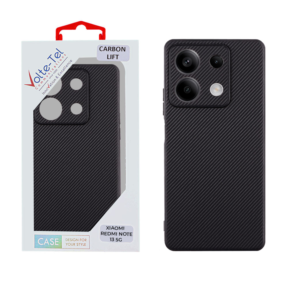 VOLTE-TEL ΘΗΚΗ XIAOMI REDMI NOTE 13 5G 6.67" CARBON LIFT FULL CAMERA PROTECTION BLACK