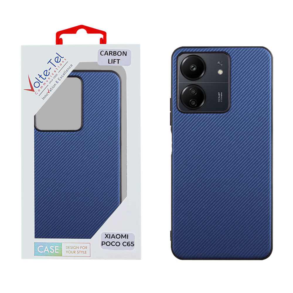 VOLTE-TEL ΘΗΚΗ XIAOMI POCO C65 6.74" CARBON LIFT FULL CAMERA PROTECTION BLUE