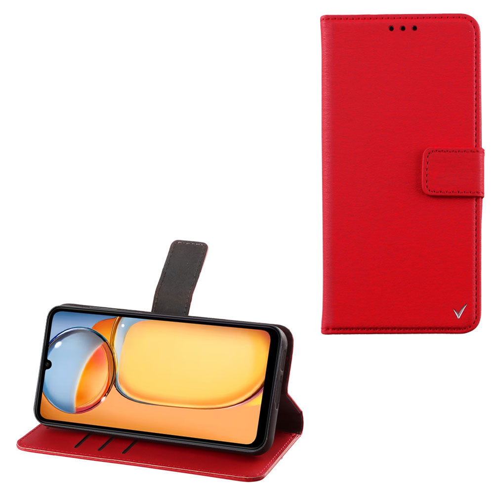 VOLTE-TEL ΘΗΚΗ XIAOMI REDMI 13C 4G/5G 6.74" ALLURE MAGNET BOOK STAND CLIP RED