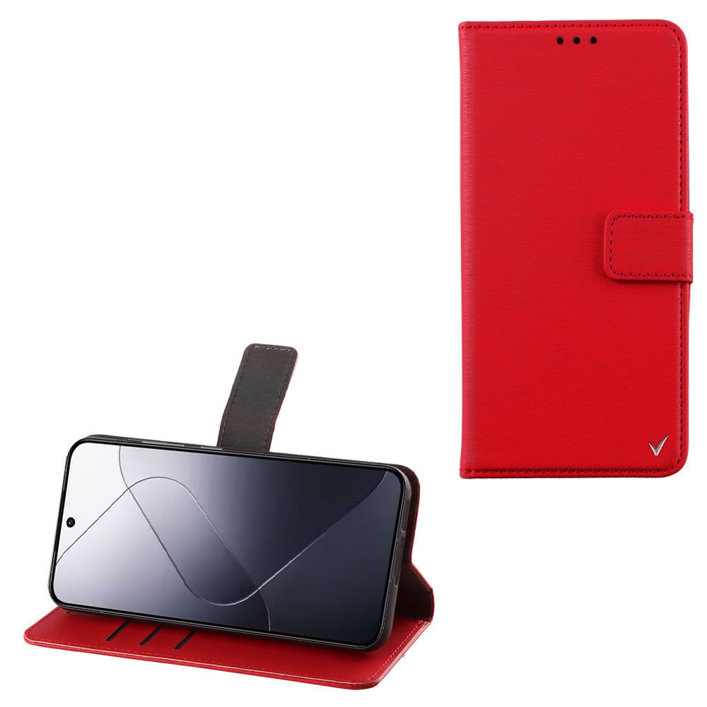 VOLTE-TEL ΘΗΚΗ XIAOMI 14 5G 6,36" ALLURE MAGNET BOOK STAND CLIP RED