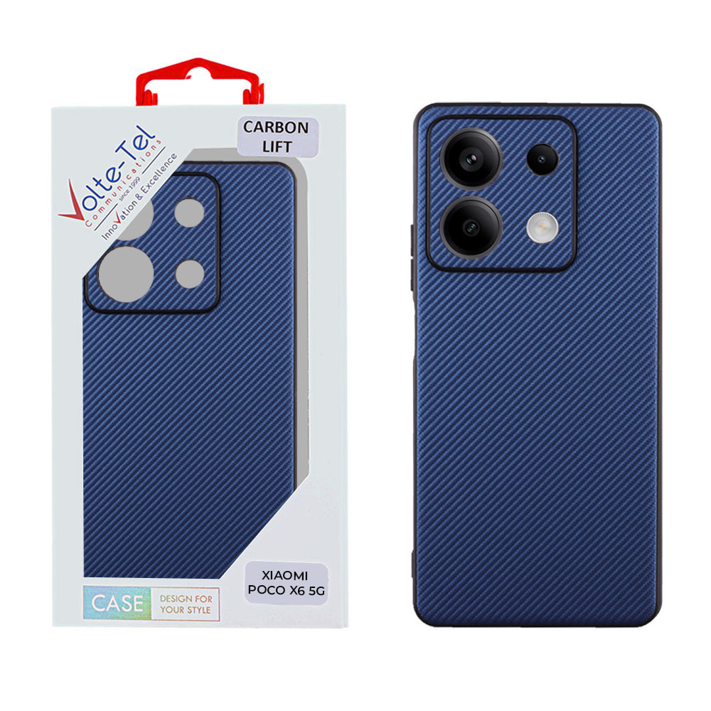 VOLTE-TEL ΘΗΚΗ XIAOMI POCO X6 5G 6.67" CARBON LIFT FULL CAMERA PROTECTION BLUE