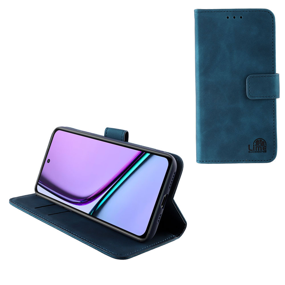 LIME ΘΗΚΗ REALME C67 4G 6.72" ESSENTIAL MAGNET BOOK STAND CLIP DARK BLUE