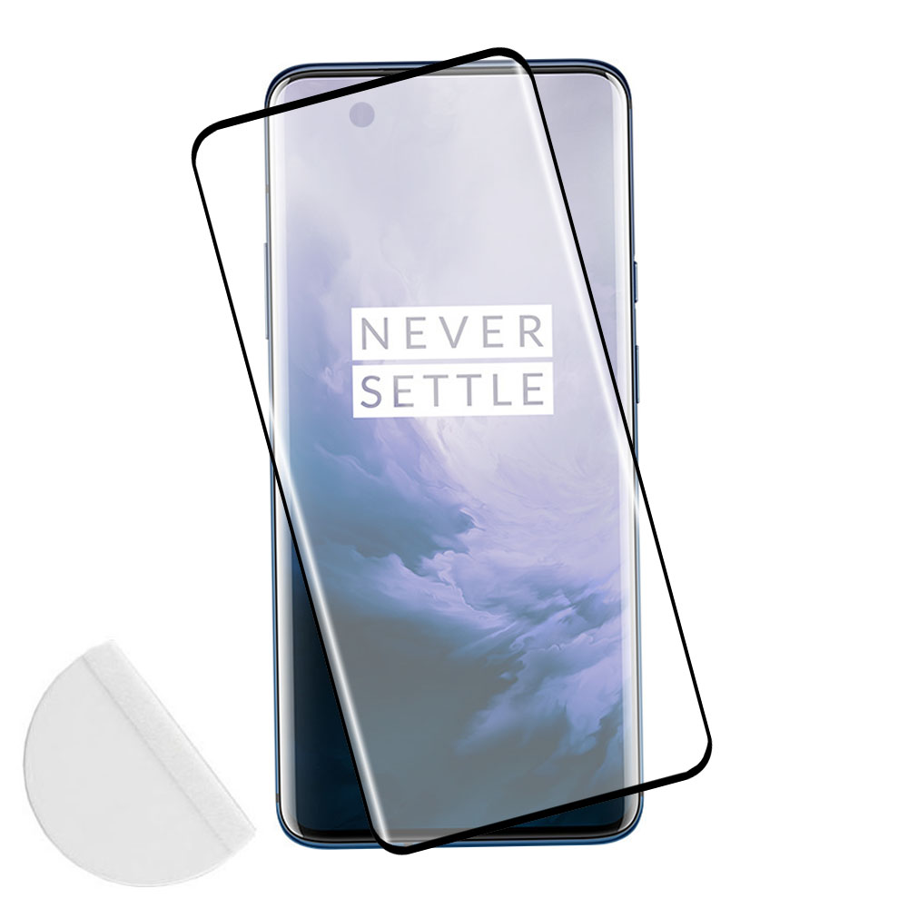 IDOL 1991 TEMPERED GLASS ONEPLUS 7 PRO 6.67" 9H 0.30mm 3D FULL GLUE SEMI CURVED FINGER UNLOCK BLACK