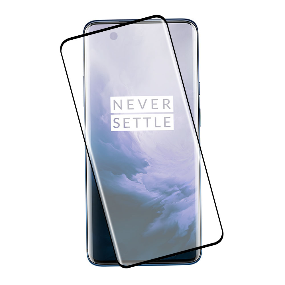 IDOL 1991 TEMPERED GLASS ONEPLUS 7 PRO 6.67" 9H 0.25mm 3D EDGE GLUE SEMI CURVED FINGER UNLOCK BLACK