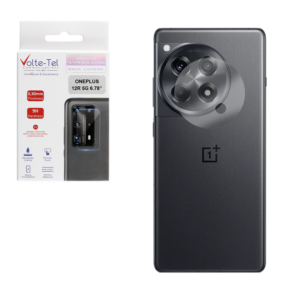 VOLTE-TEL TEMPERED GLASS ONEPLUS 12R 5G 6.78" 9H 0.30mm FOR CAMERA