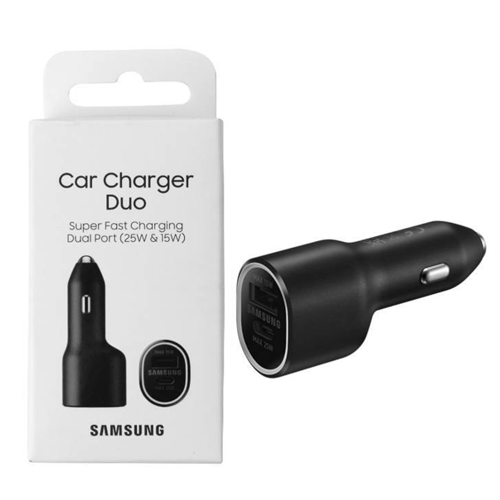 ΦΟΡΤΙΣΤΗΣ ΑΥΤΟΚΙΝΗΤΟΥ DUAL SAMSUNG EP-L4020NBEGEU USB-A 15W - USB TYPE C 25W (40W) BLACK PACKING OR