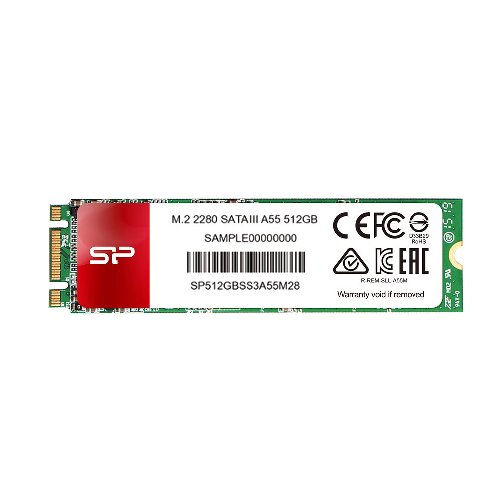 SILICON POWER A55 SSD SATA III M2 2280 3D NAND SLC CACHE 512GB 6GBPS R/W 560/530MB/s