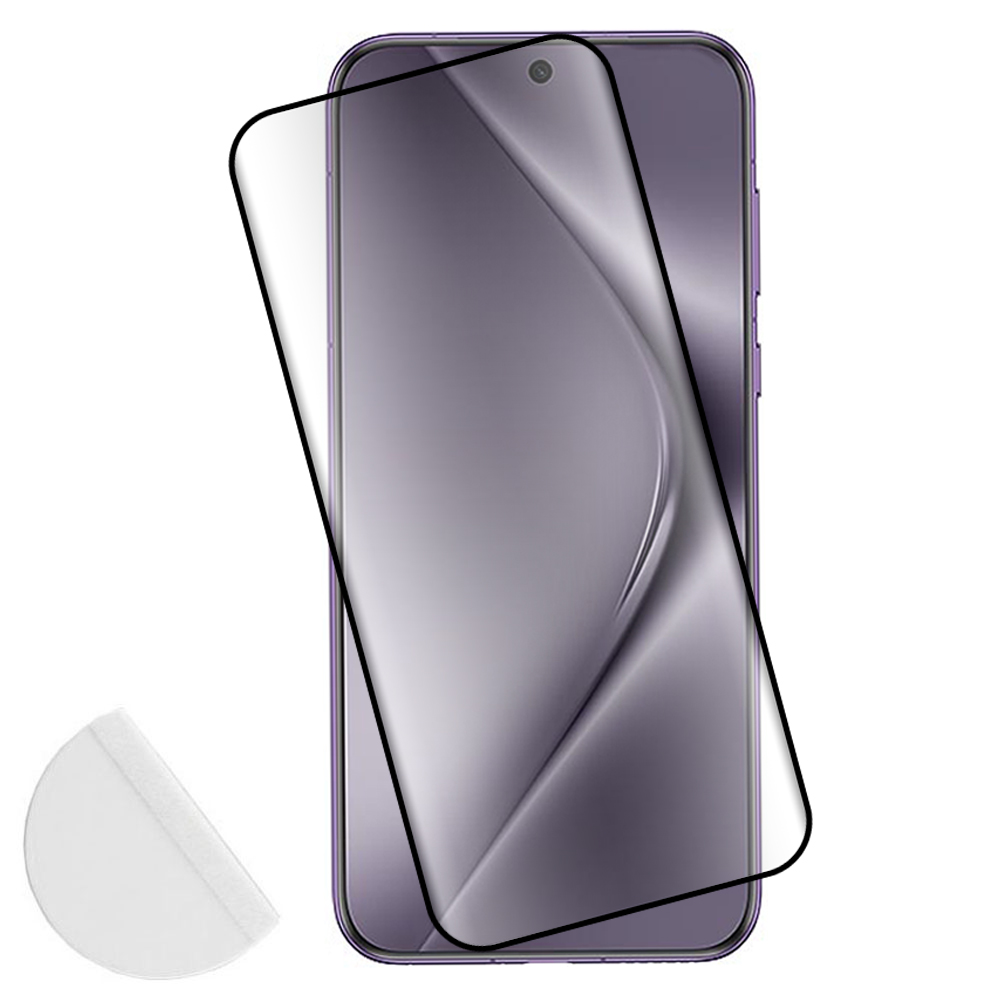 IDOL 1991 TEMPERED GLASS HUAWEI PURA 70 PRO / ULTRA 6.8" 9H 0.30mm 3D FULL GLUE SEMI CURVED FINGER UNLOCK BLACK + SQUEEZY CARD