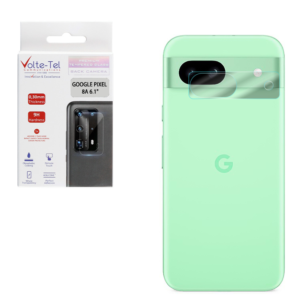 VOLTE-TEL TEMPERED GLASS GOOGLE PIXEL 8A 5G 6.1" 9H 0.30mm FOR CAMERA