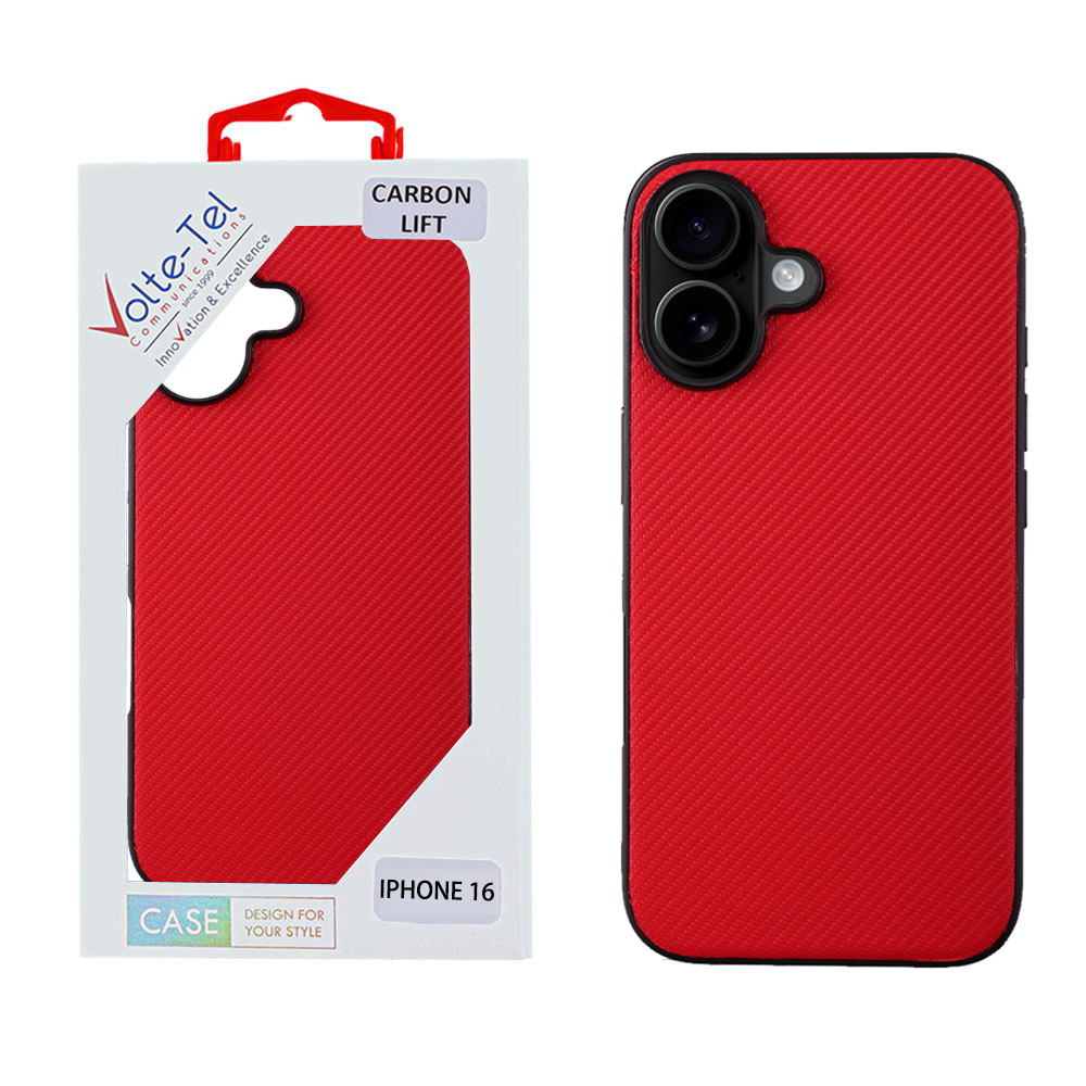 VOLTE-TEL ΘΗΚΗ IPHONE 16 6.1" CARBON LIFT CAMERA GUARD RED