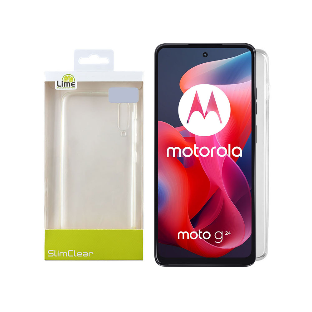 LIME ΘΗΚΗ MOTOROLA MOTO G24 POWER XT2425-4 6,56" SLIMCLEAR TPU FULL CAMERA PROTECTION ΔΙΑΦΑΝΗ